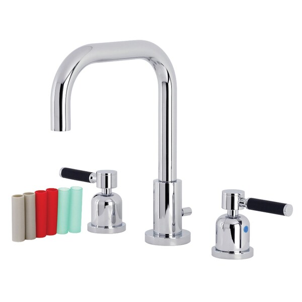 Kingston Brass FSC8931DKL Kaiser Widespread Bathroom Faucet W/ Brass Pop-Up, Chrome FSC8931DKL - main